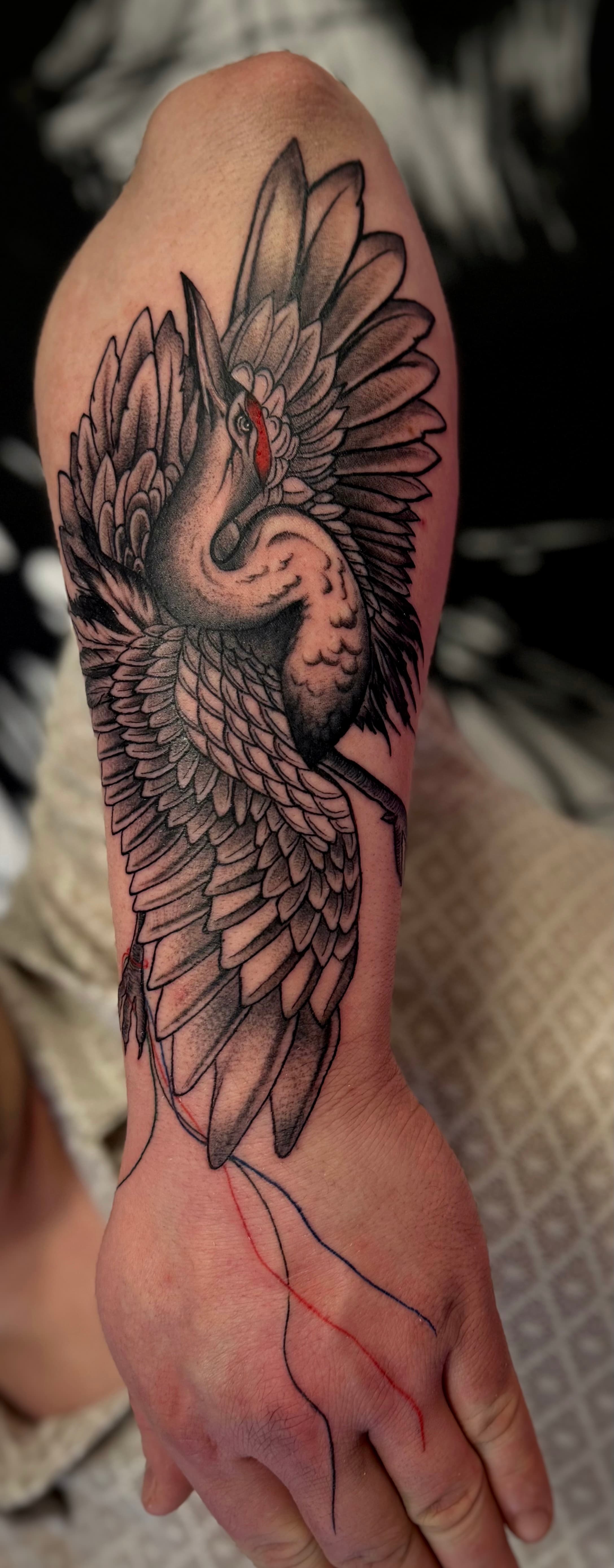 Detailed black and gray realism tattoo by Mariana
