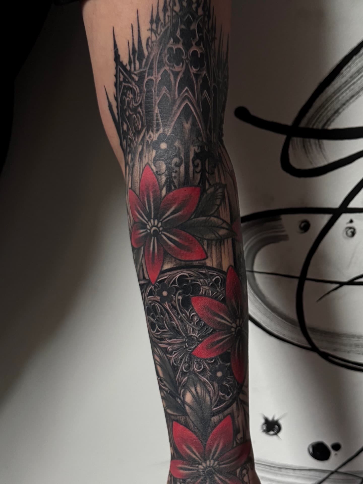 Black and gray portrait tattoo by Mariana at Black Stroke