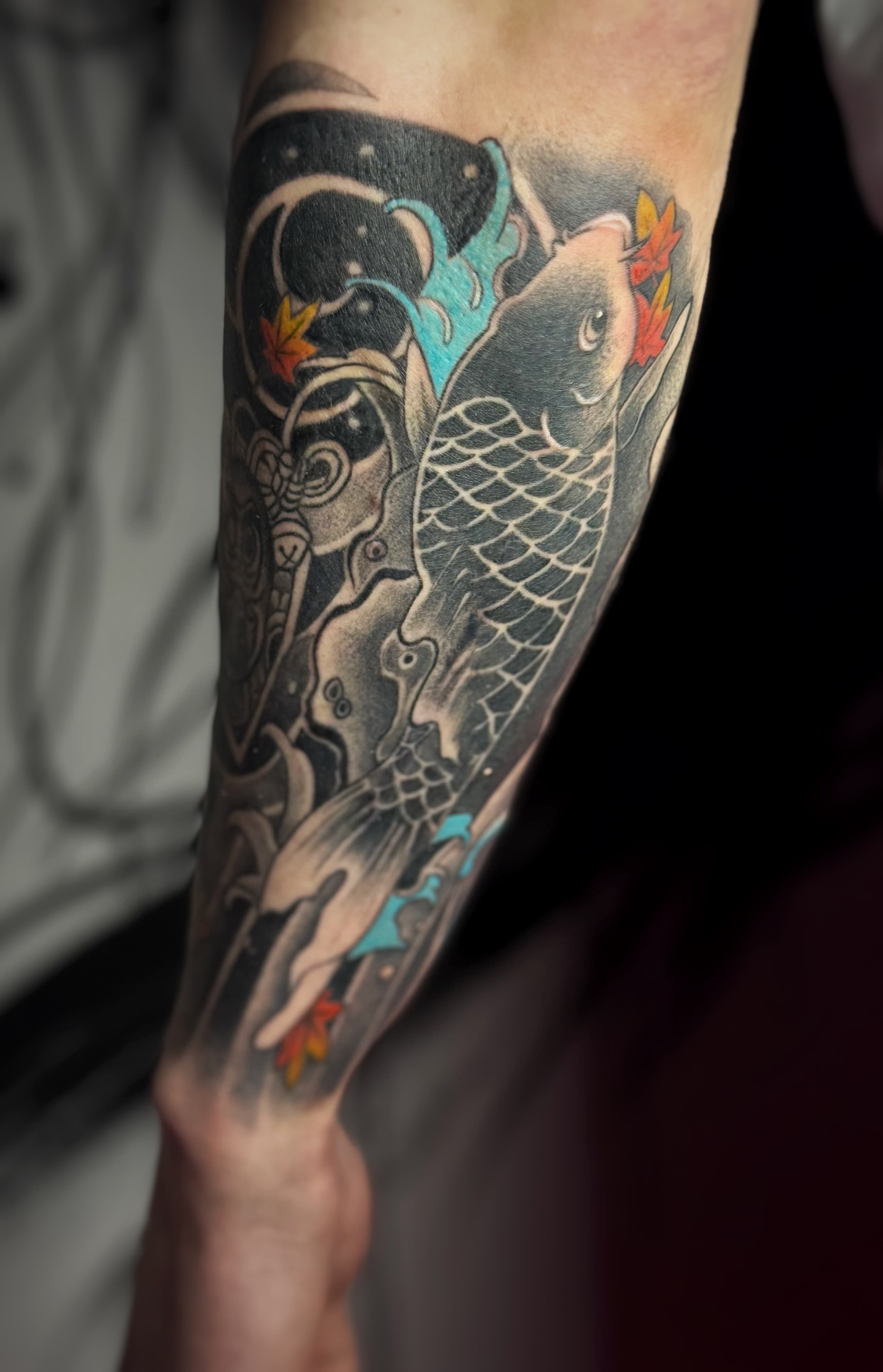 Black ink artistic tattoo by Mariana at Black Stroke