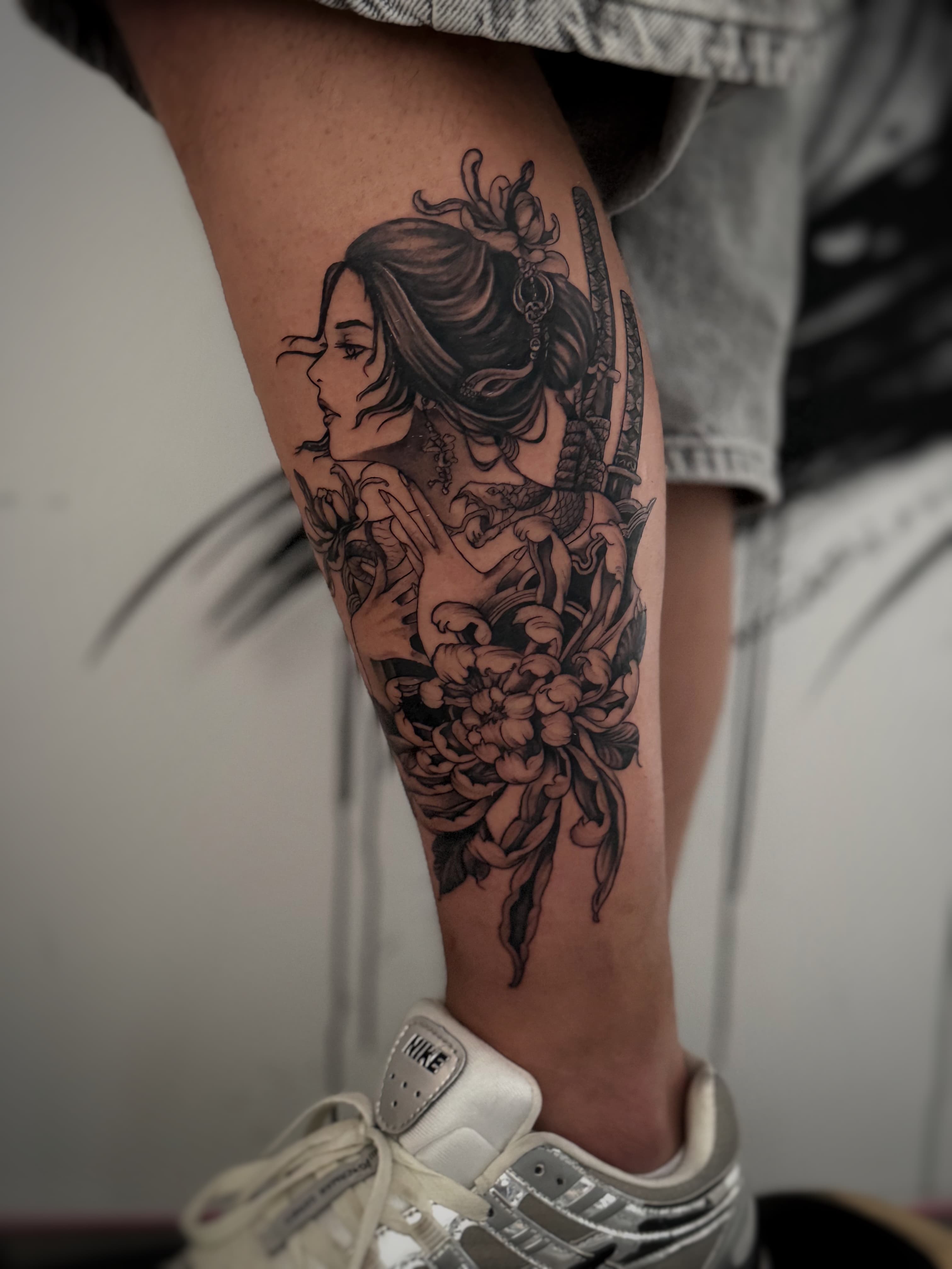 Black ink tattoo design by Mariana at Black Stroke